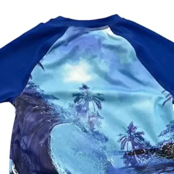 Wonder Nation Rash Guard Long Sleeve Shark Design Boys Size 8 Medium - Picture 5 of 10